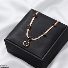 TNCH00340 ALQ Stainless Steel Heart/Flower Drop Necklace - TNCH