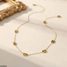 TNCH00345 ALQ Stainless Steel Double C Necklace - TNCH