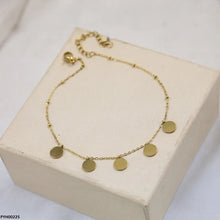 PYH00225 ALQ Stainless Steel Round Drop Foot  Anklet - PYH