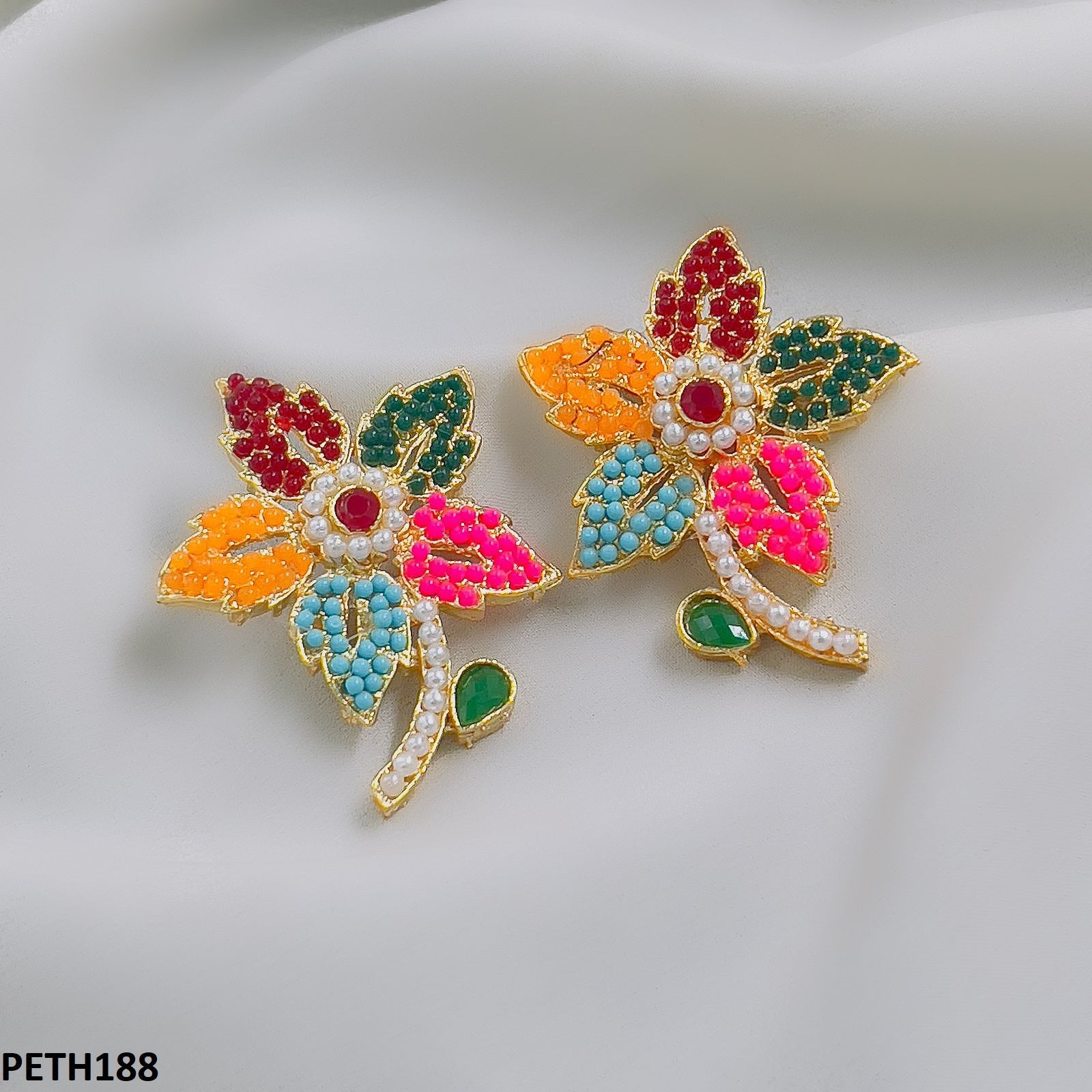 PETH188 MZM Leaf Flower Tops Pair - PETH