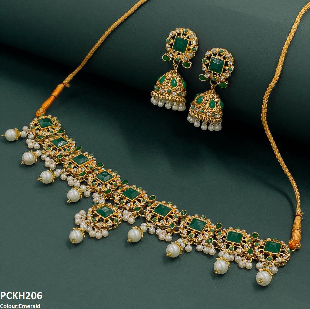 PCKH206 SDQ Square Pearl Choker Set - PCKH