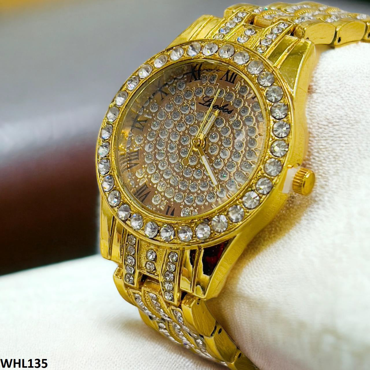 WHL135 WUT Stylish Rhinestone Decor Quartz Watch - WHL