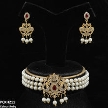 PCKH211 MZM Pear/Flower Choker Set - PCKH