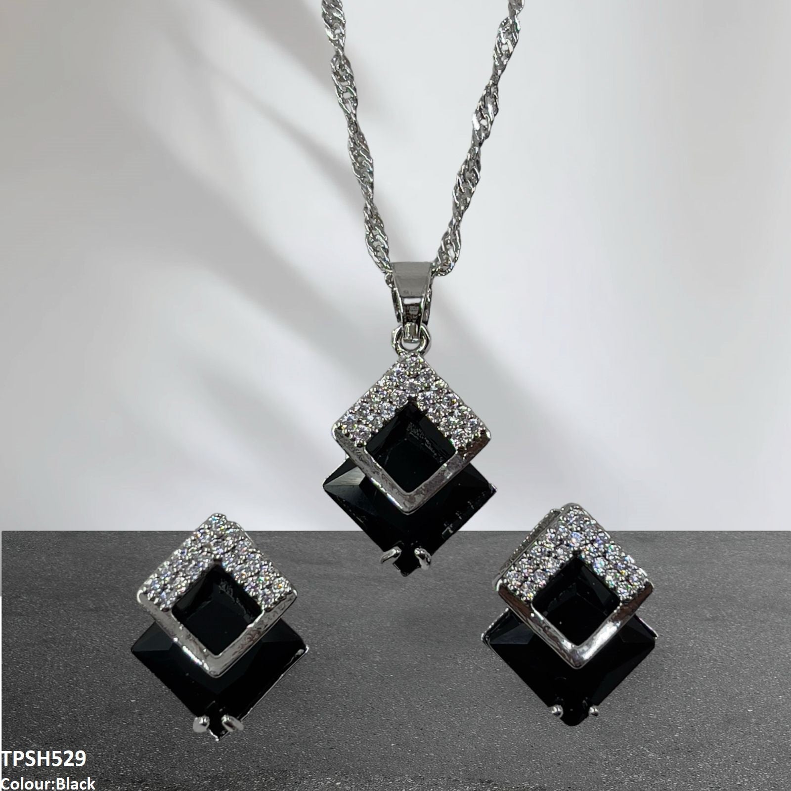 TPSH529 SHJ Square Pendent Set - TPSH