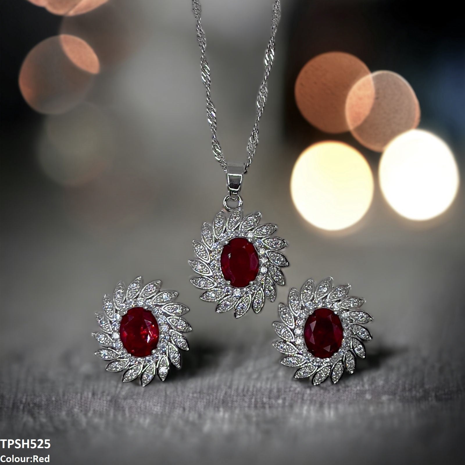 TPSH525 SHJ Flower Pendent Set - TPSH