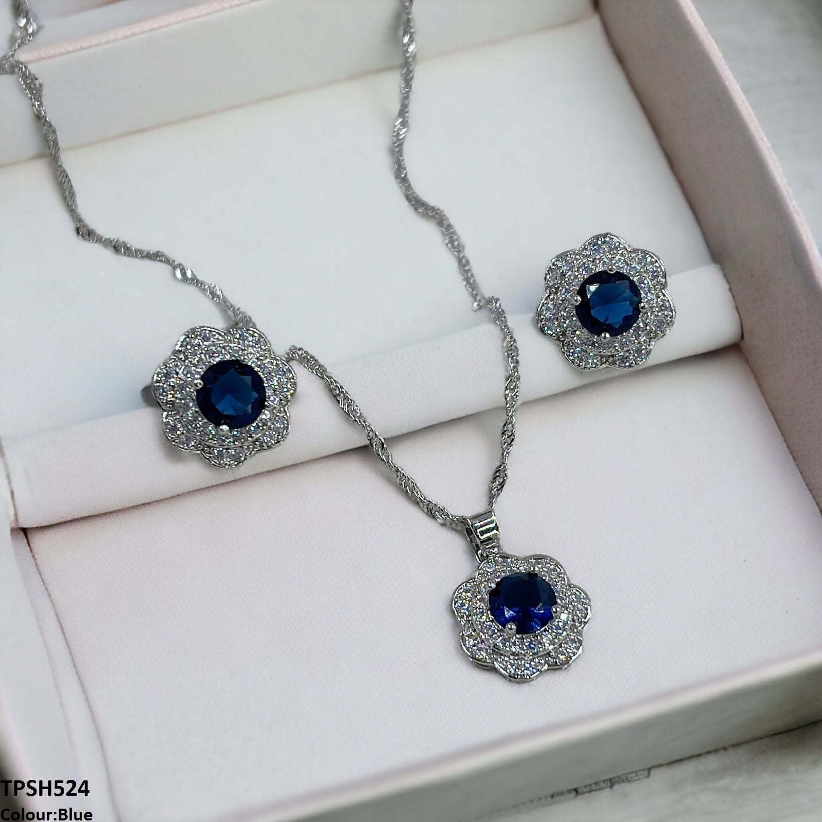 TPSH524 SHJ Flower Pendent Set - TPSH