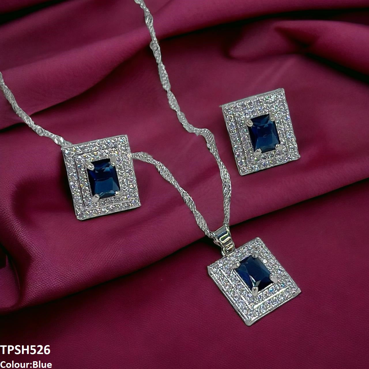 TPSH526 SHJ Rectangle Pendent Set - TPSH
