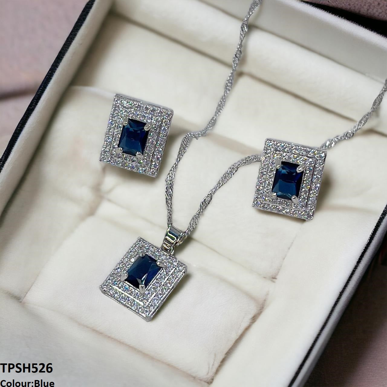 TPSH526 SHJ Rectangle Pendent Set - TPSH