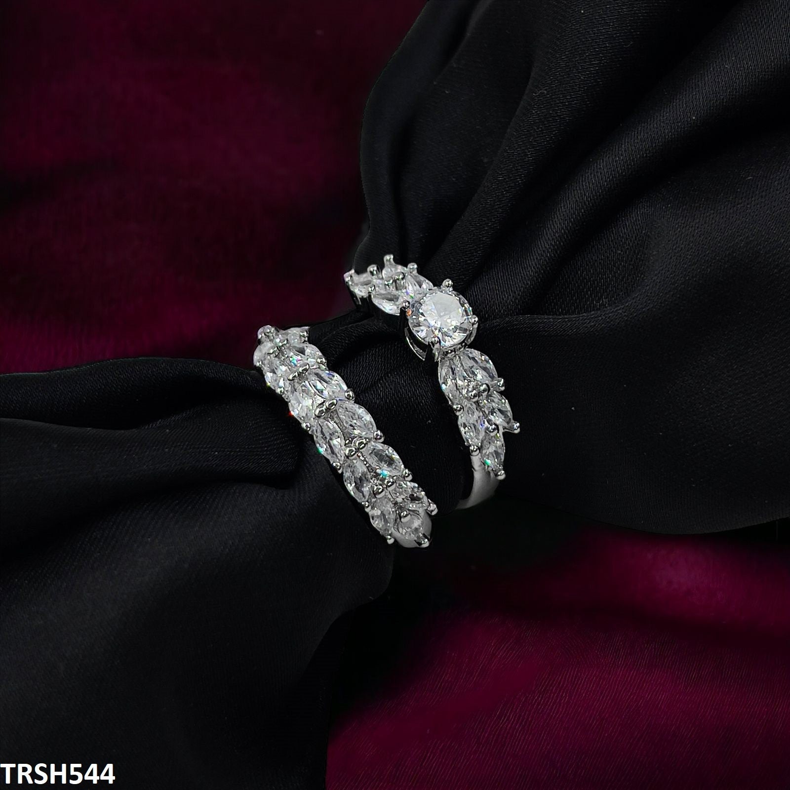 TRSH544 CLJ 1 Pair of Marquise Ring Adjustable - TRSH