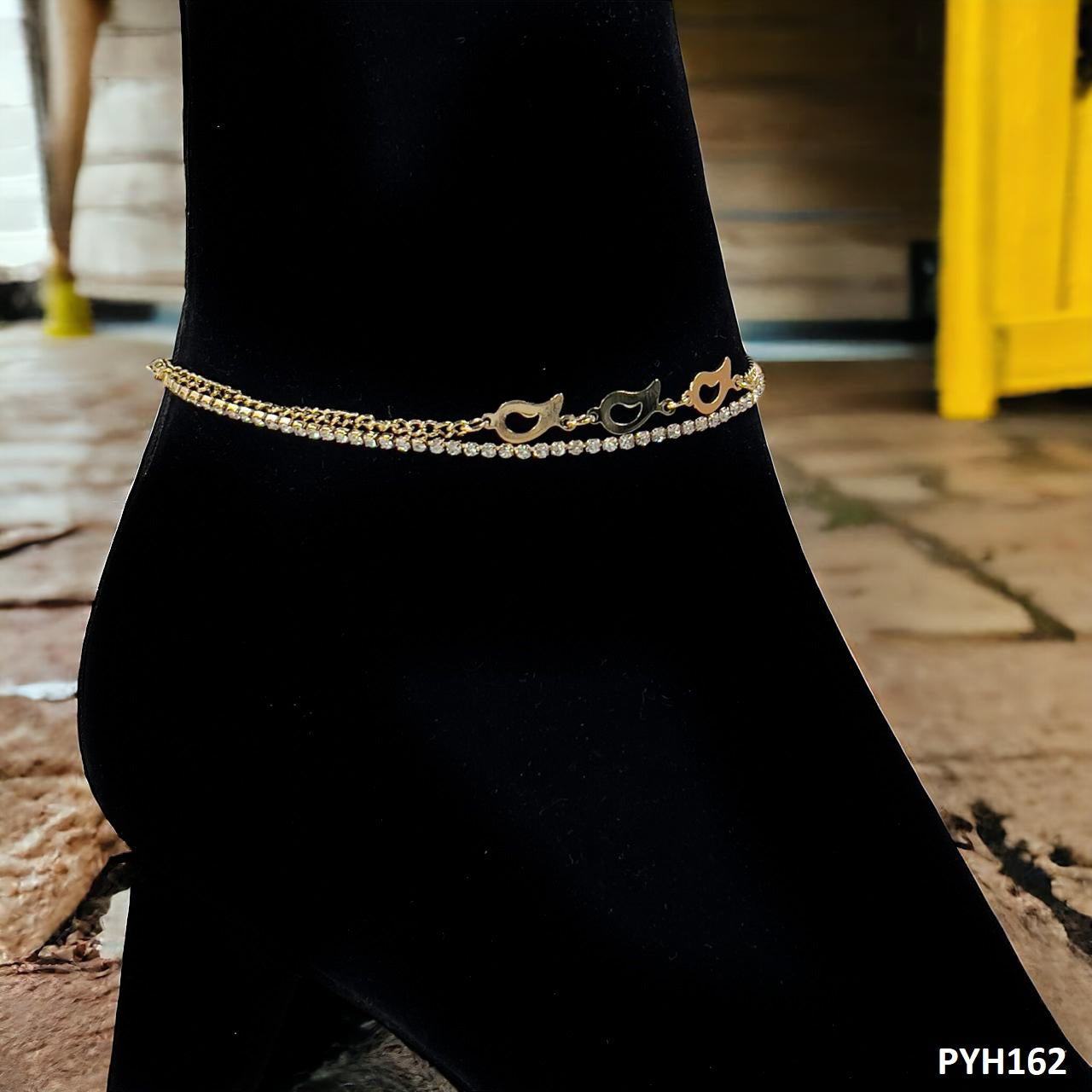 PYH162 XHF Imp Double Chain Anklet Single- PYH