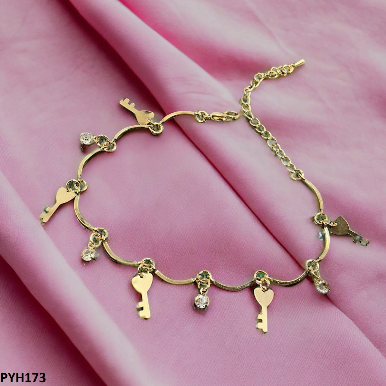 PYH173 XHF Key/Pearl Anklet Single- PYH
