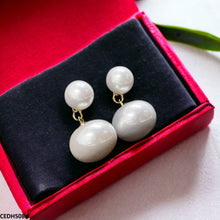 CEDH508 RHJ Round Pearl Drop Earrings Pair  - CEDH