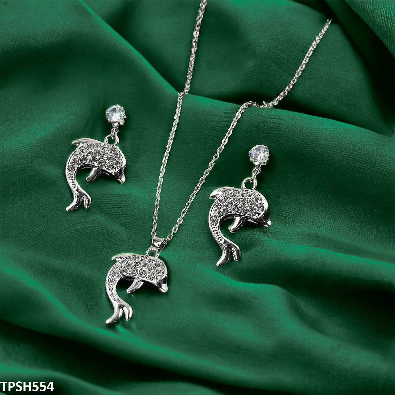 TPSH554 GCQ Dolphin Pendent Set - TPSH