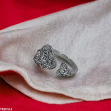 TRSH512 CJD Imp Open Flower Ring Adjustable- TRSH