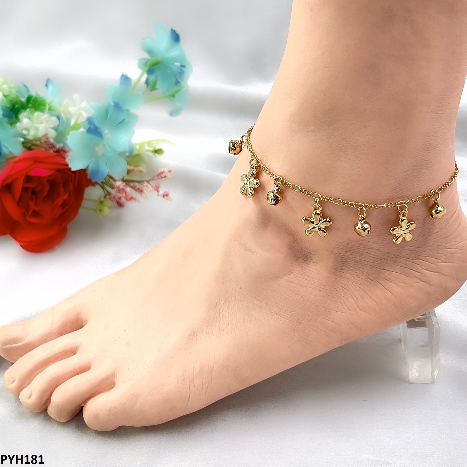 PYH181 WXD Flower Anklet Single- PYH