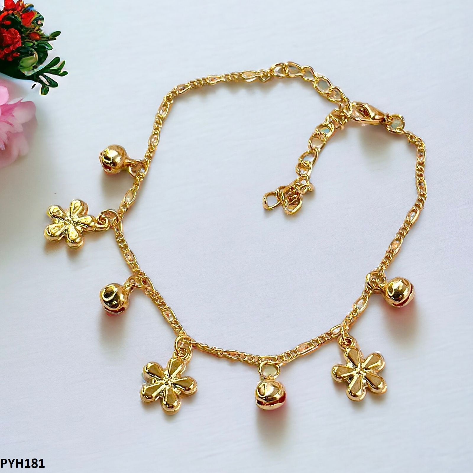 PYH181 WXD Flower Anklet Single- PYH