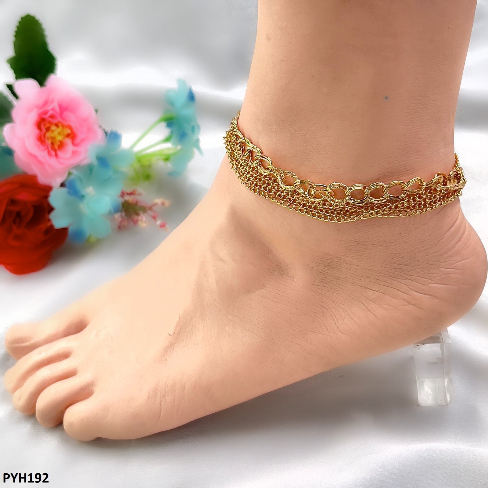 PYH192 WXD Round Chain Anklet Single- PYH