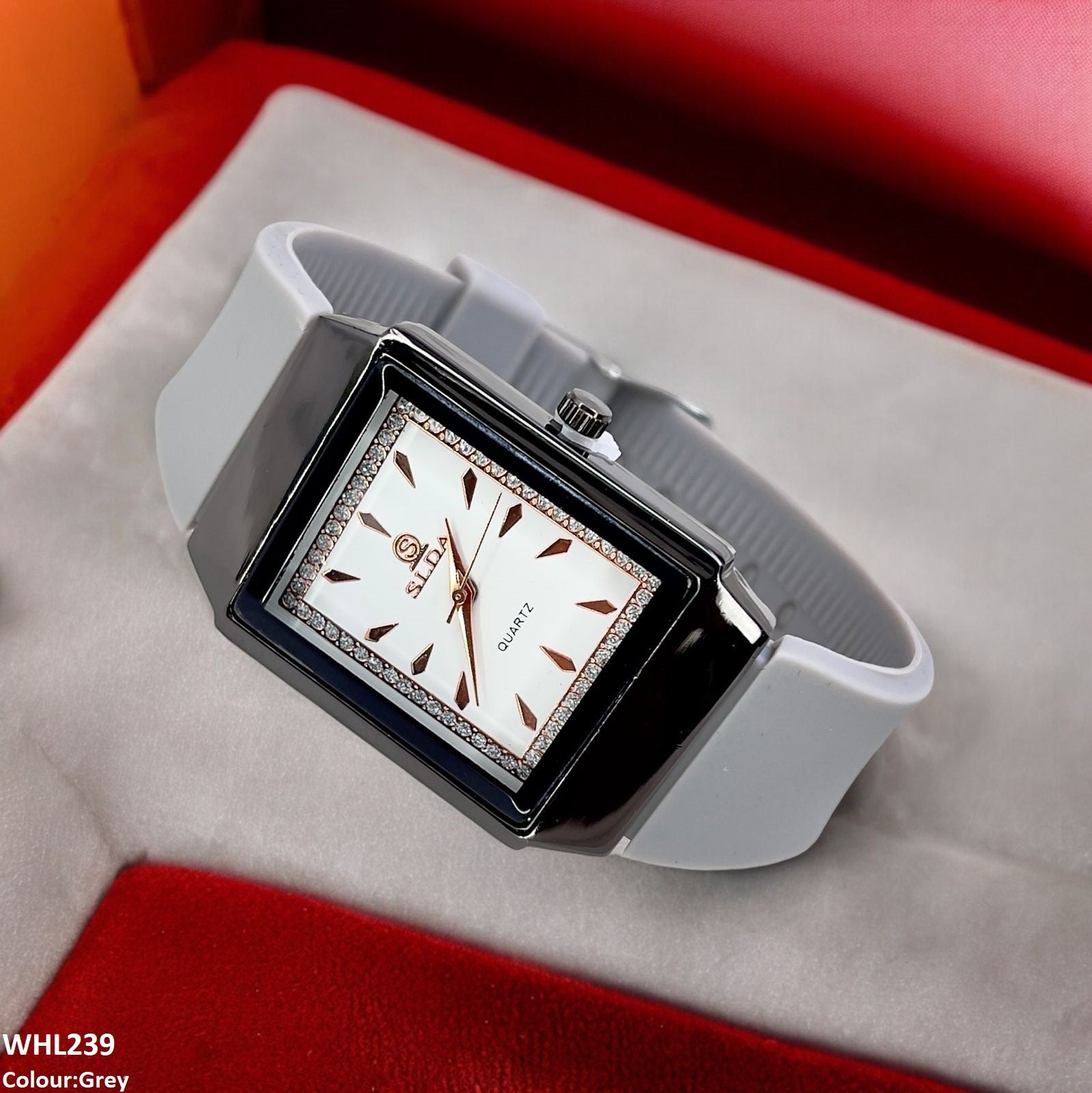 WHL239 CHY Plain PU Strap Watch - WHL