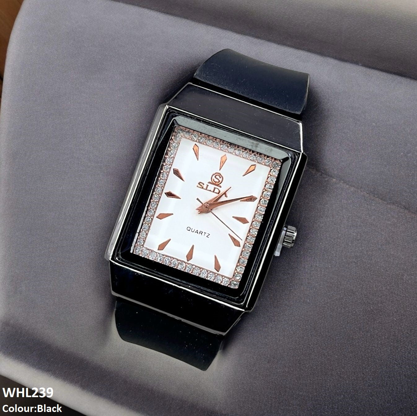 WHL239 CHY Plain PU Strap Watch - WHL