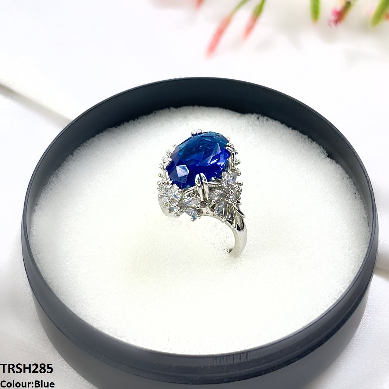 TRSH285 GWH Cathedral Flower Adjustable Ring - TRSH