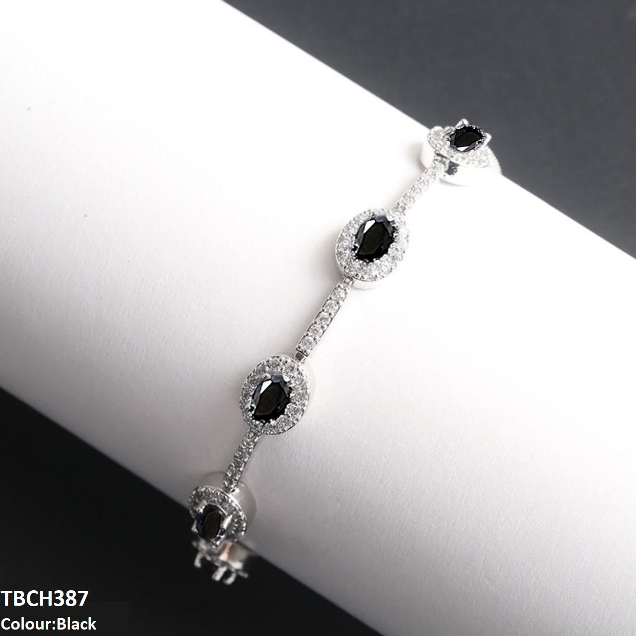 TBCH387  WKO Blue Oval Join Bracelet Adjustable - TBCH