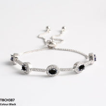 TBCH387  WKO Blue Oval Join Bracelet Adjustable - TBCH