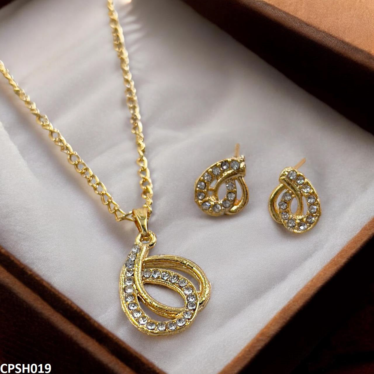 CPSH019 SDQ Double 6 Twisted Pendent Set -CPSH