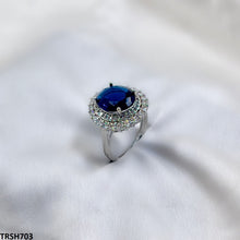 TRSH703 BLX Oval Layered Ring Adjustable - TRSH