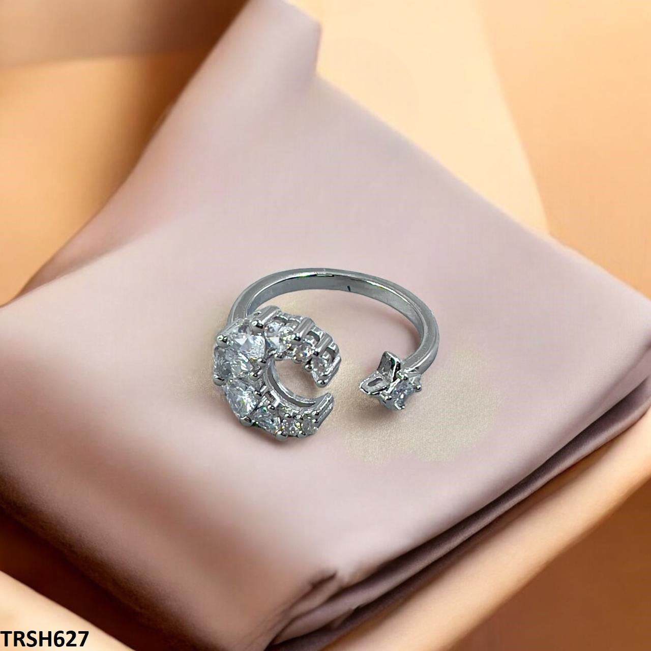 TRSH627 SJS  Moon/Star Ring Adjustable - TRSH