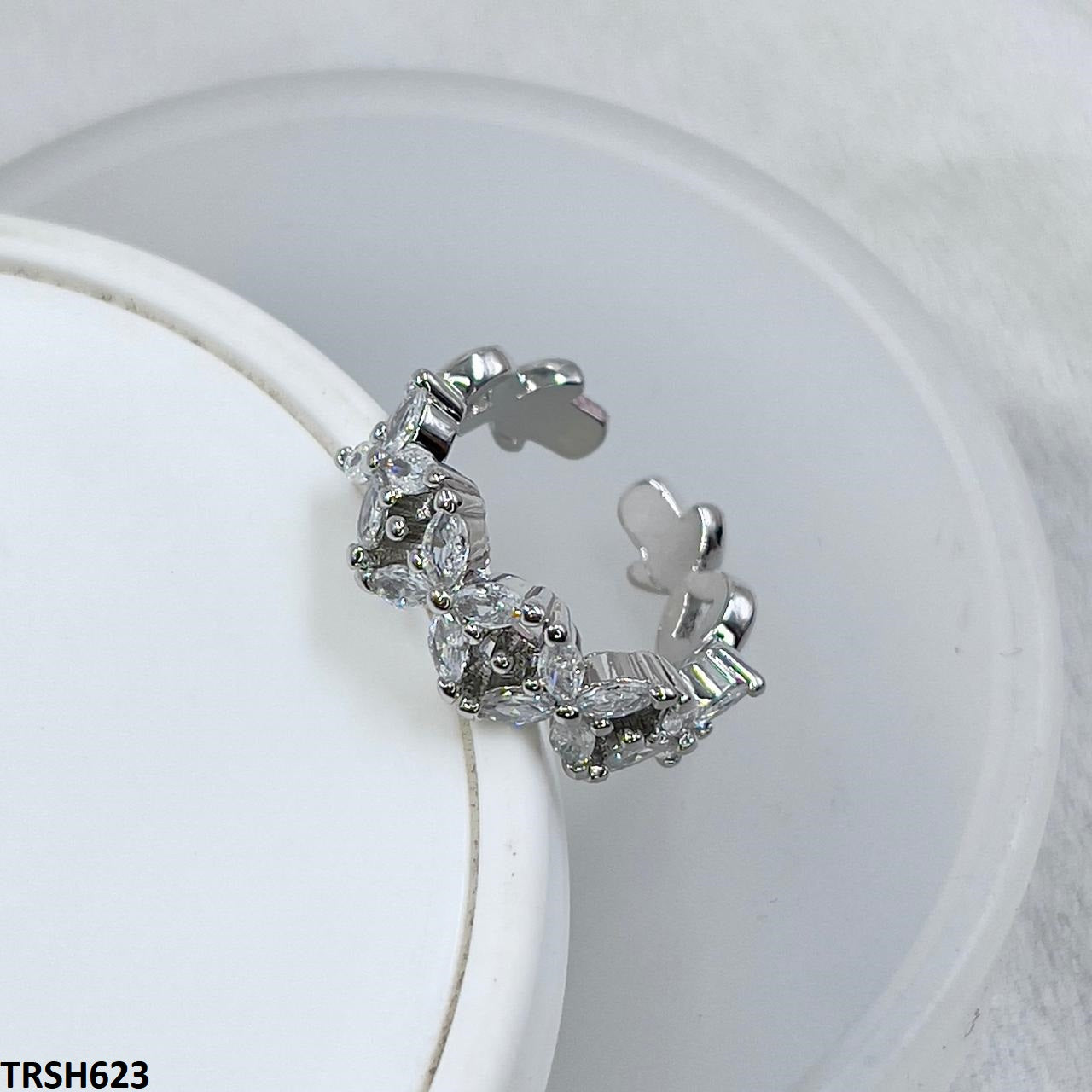 TRSH623 SJS Marquise Flower  Ring Adjustable - TRSH