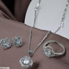 TPSH588 JJF Clover Pendent Set-CPSH
