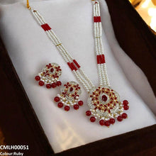 CMLH00051 SDQ Round Pearl Drop Mala Set - CMLH