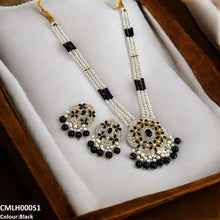 CMLH00051 SDQ Round Pearl Drop Mala Set - CMLH