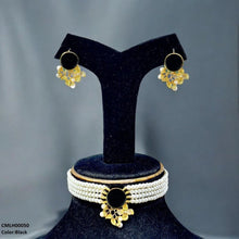 CMLH00050 MZM Circle Flower Pearl Choker Set - CMLH