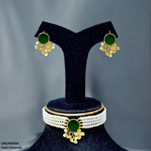 CMLH00050 MZM Circle Flower Pearl Choker Set - CMLH