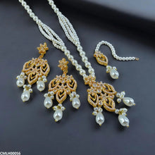 CMLH00056 MZM Flower Pearl Drop Mala Set - CMLH