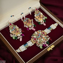 PCKH00245 SDQ Tear Flower Pearl Choker Set - PCKH