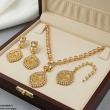 CMLH00071 SDQ Square Flower Drop Mala Set  - CMLH