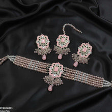 PCKH00253 SDQ Square Pearl Drop Choker Set - PCKH