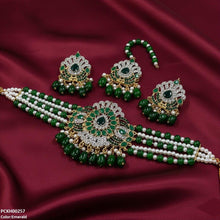 PCKH00257 SDQ Tear Pearl Drop Choker Set - PCKH