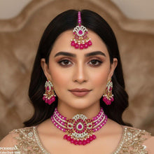 PCKH00257 SDQ Tear Pearl Drop Choker Set - PCKH