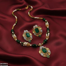 CMLH00073 SDQ Rectangle Flower Drop Mala Set  - CMLH