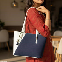 HBGP00046 Blue & White Grace Tote Bag