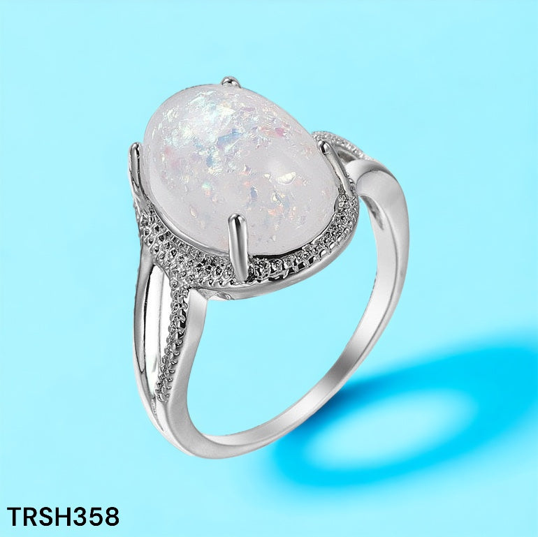 TRSH358 YLE Oval Multi Shaded Ring - TRSH