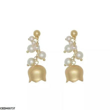 CEDH00737 YHC Pearl Bell Drop Earrings - CEDH