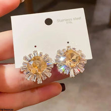 TETH00520 YHC Square Zircon Stone Tops Pair - TETH