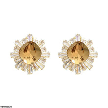 TETH00520 YHC Square Zircon Stone Tops Pair - TETH