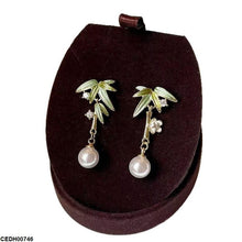 CEDH00746 YHC Date Palm Pearl Drop Earrings - CEDH