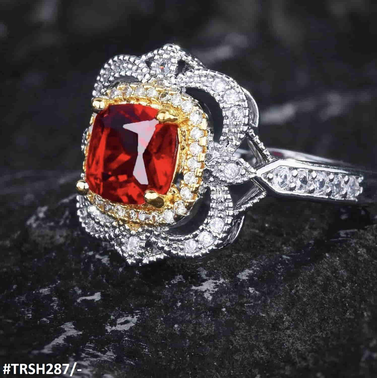 TRSH287 GWH Layered Crown Adjustable Ring - TRSH