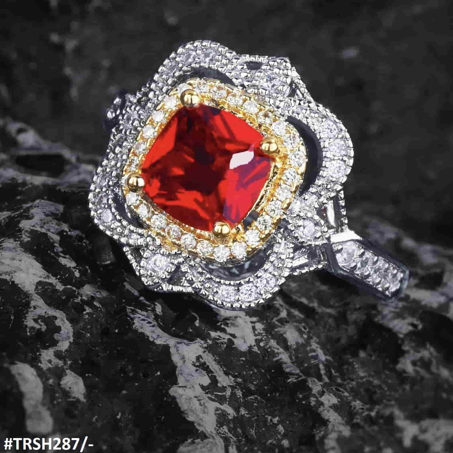 TRSH287 GWH Layered Crown Adjustable Ring - TRSH